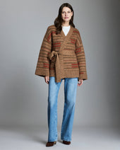 Broken Stripe Wrap Cardigan