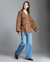 Broken Stripe Wrap Cardigan