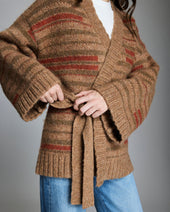 Broken Stripe Wrap Cardigan