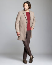 Virgin Wool Twill Walking Car Coat