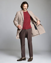 Virgin Wool Twill Walking Car Coat
