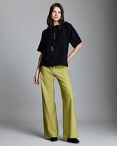 Poppy Jacquard Poet Blouse
