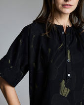 Poppy Jacquard Poet Blouse