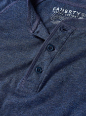 Long-Sleeve Cloud Henley - Baltic Navy Heather