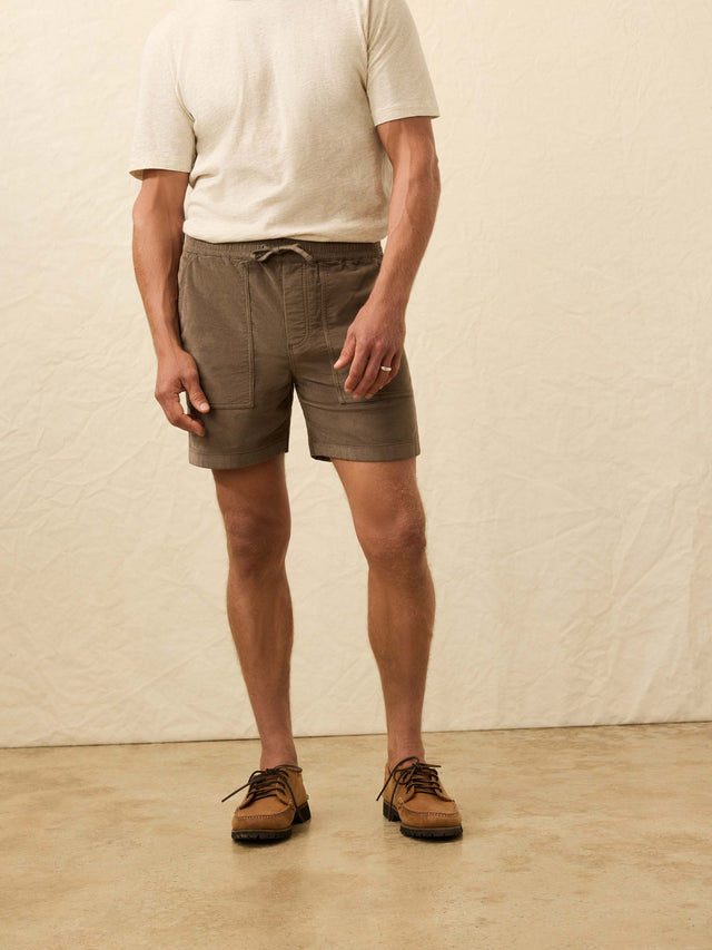 Corduroy Drawstring Utility Short