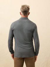 Long-Sleeve Movement™ Polo - Moonlight Point Stripe