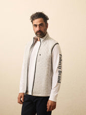 Epic Quilted Fleece Vest - Ivory Peak Heather