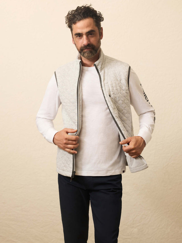 Epic Quilted Fleece Vest - Ivory Peak Heather