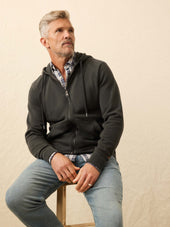 High Standard Fleece Zip Hoodie - Mountain Black