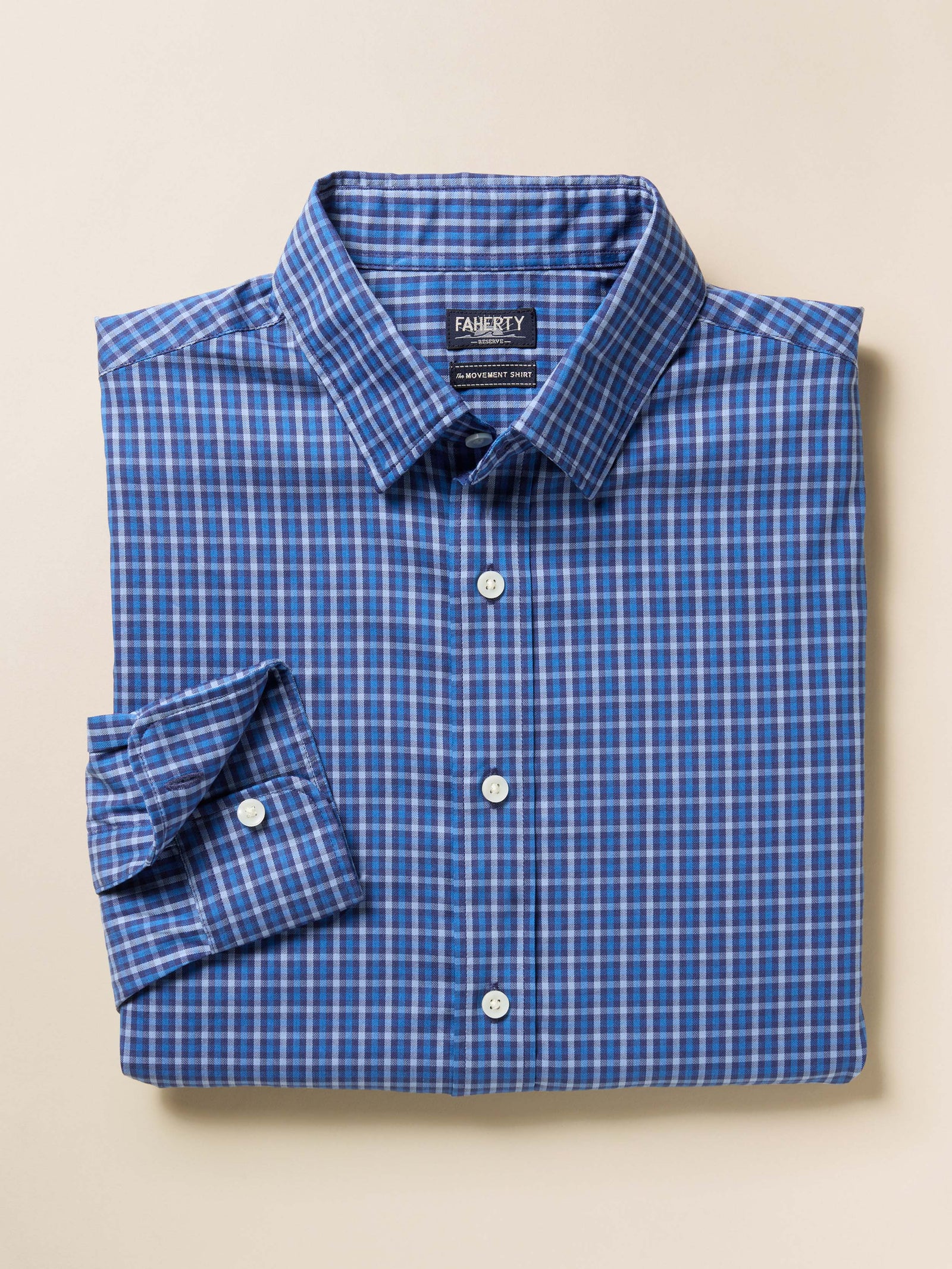 The Movement™ Shirt - Navy Feather Gingham