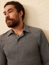 Long-Sleeve Movement™ Pique Polo - Dusty Iron Heather