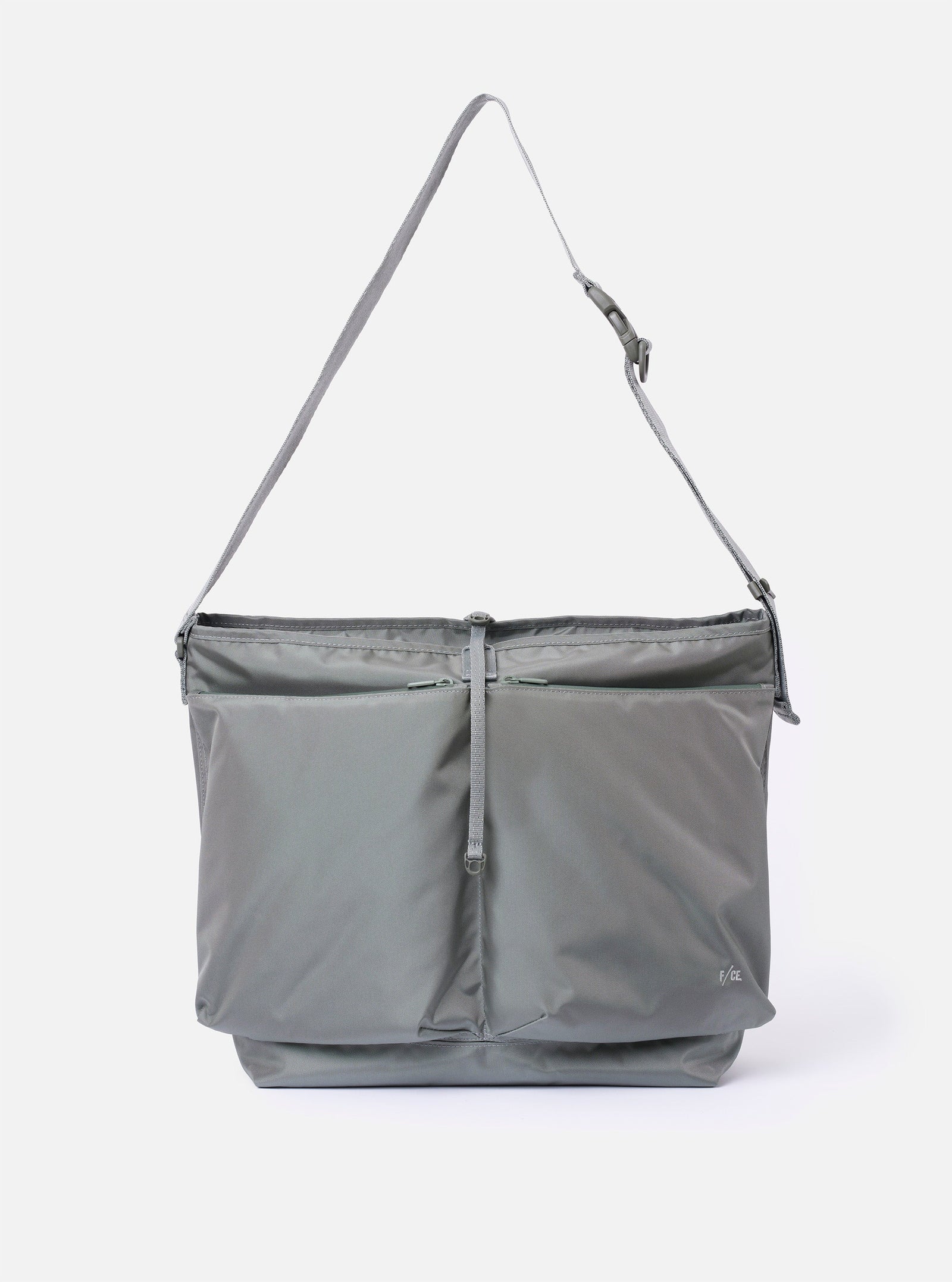 F Ce Foliage Green Recycled Nylon 420 Re Cor Courier Shoulder Bag