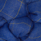 Windowpane Check Cashmere Scarf In And Yellow