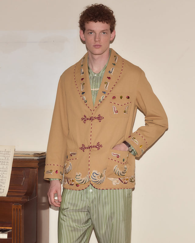 Feather Runner Smoking Jacket