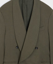 Italian Linen Mohair Double-Breasted Shawl Collar Jacket