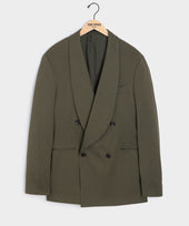 Italian Linen Mohair Double-Breasted Shawl Collar Jacket
