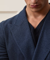 Italian Double-Breasted Knit Pique Sport Coat