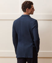 Italian Double-Breasted Knit Pique Sport Coat
