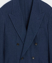 Italian Double-Breasted Knit Pique Sport Coat