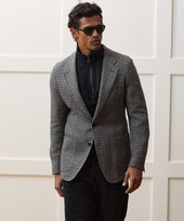 Italian Linen Houndstooth Sport Coat