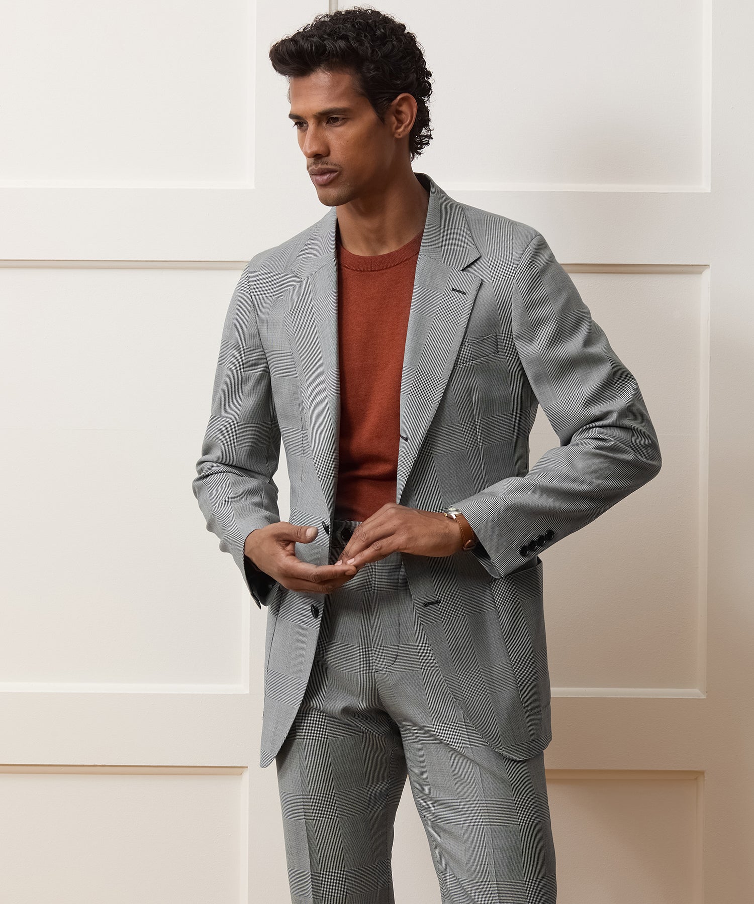 Italian Wool Glen Plaid Madison Suit
