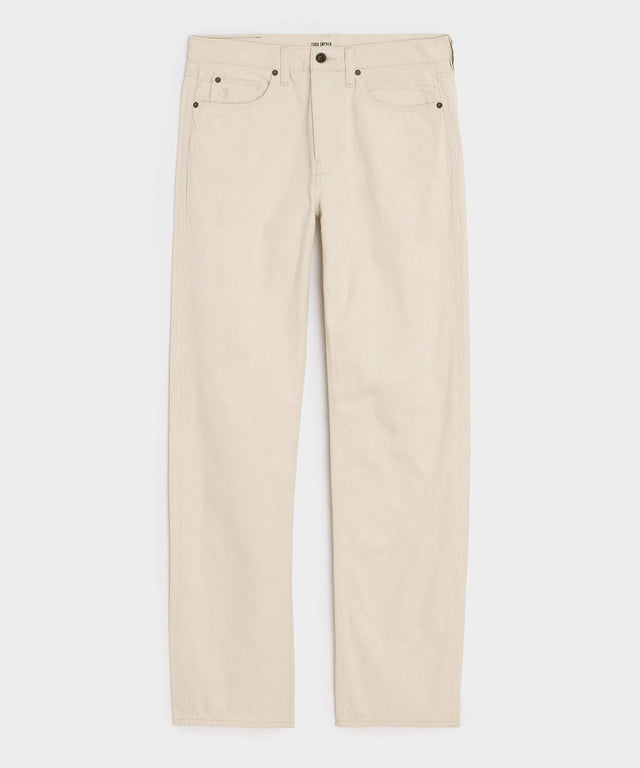 Straight Fit Lightweight Japanese Selvedge Jean in Canvas