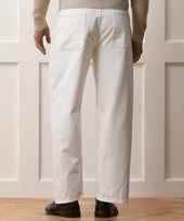Relaxed Barrel Jean in White