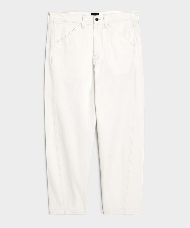 Relaxed Barrel Jean in White
