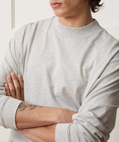 Boxy Jersey Mockneck Tee