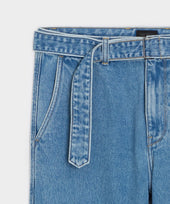 Belted Denim Trouser