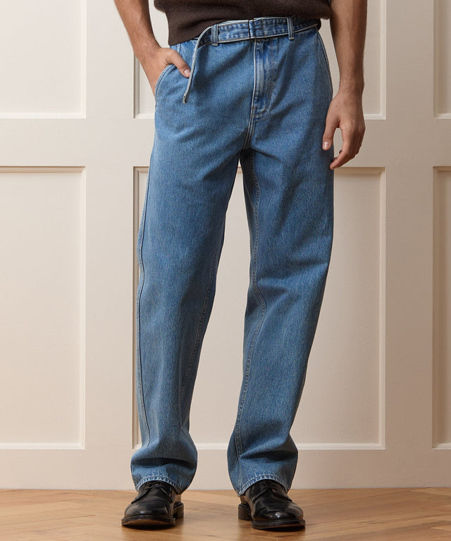Belted Denim Trouser
