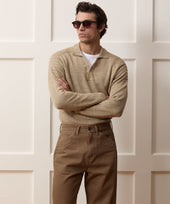 Inis Meáin Washed Linen Honda Sweater Polo