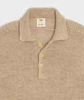 Inis Meáin Washed Linen Honda Sweater Polo