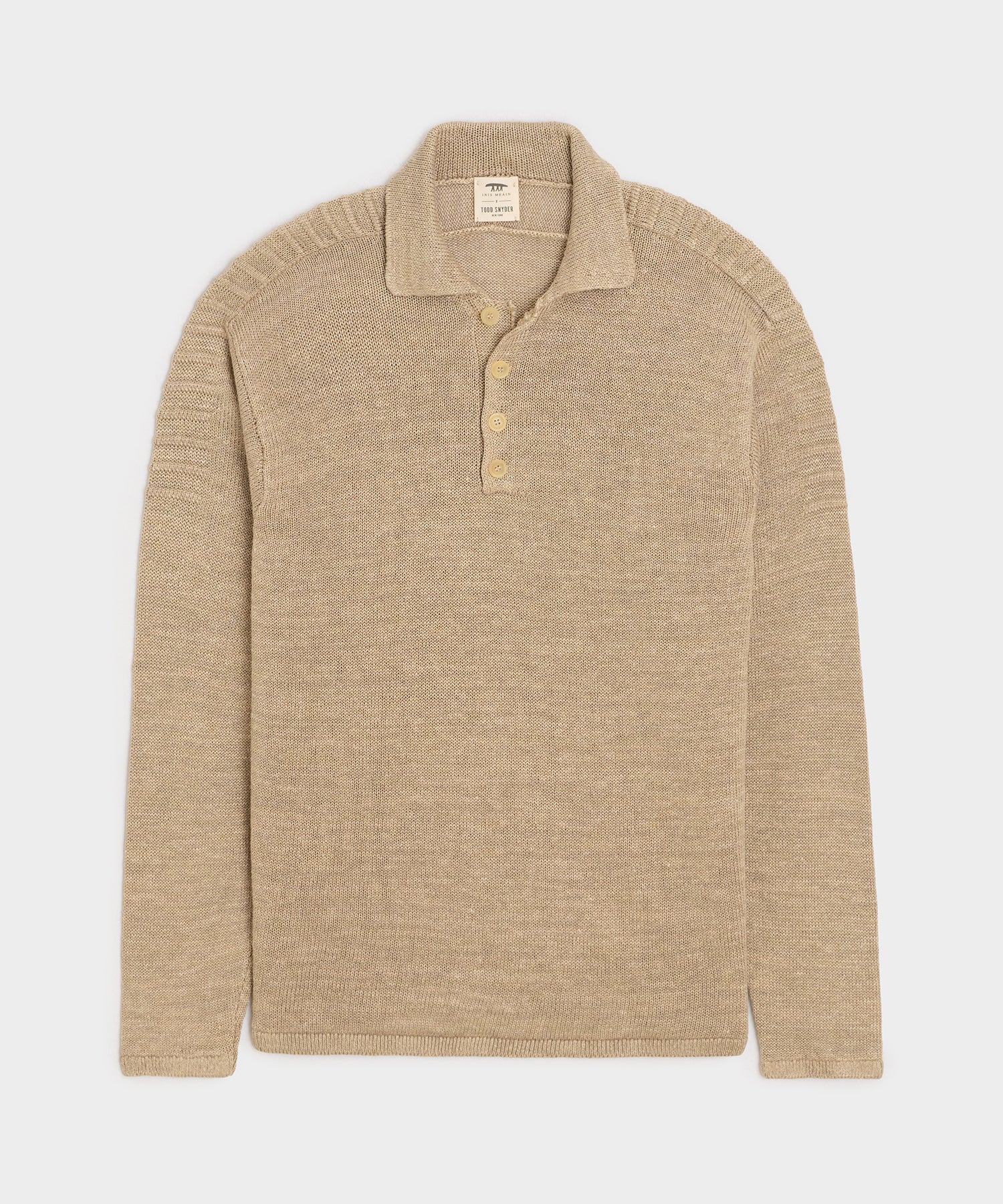 Inis Meáin Washed Linen Honda Sweater Polo