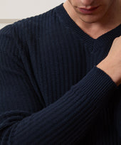 Inis Meáin Linen Marl V-Neck Sweater