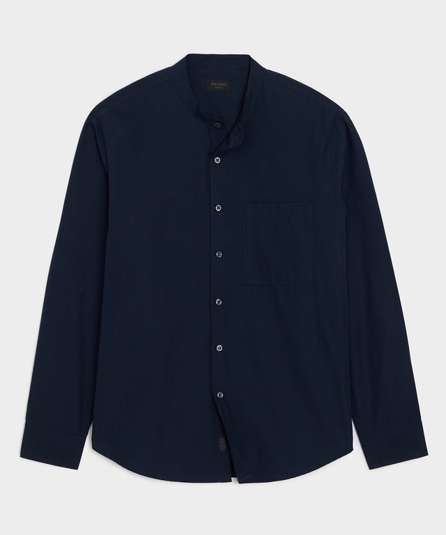 Poplin Band Collar Big Shirt