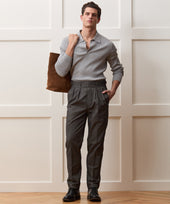 Ribbed Cotton-Cashmere Sweater Polo