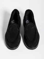 ALEXIS BLACK SHEARLING