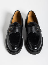 TOMMY LUG HAIRY CALF BLACK