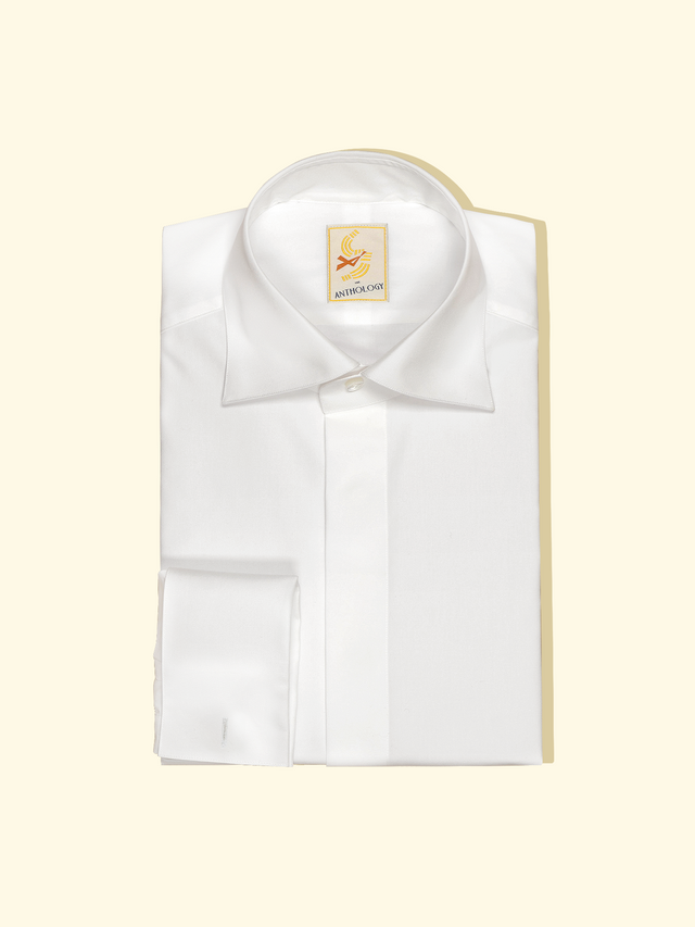 White Fly Front Dinner Shirt — The Anthology