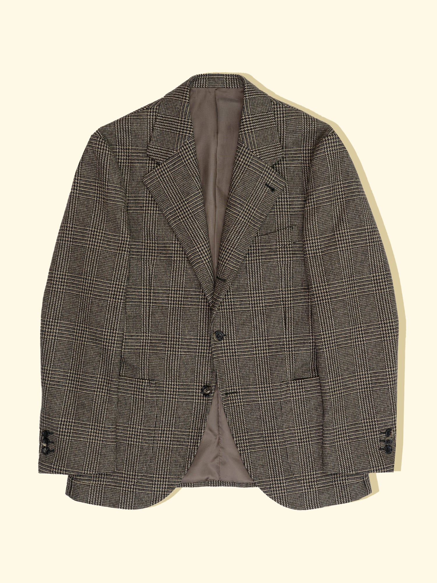 Wool Flannel Sport Jacket Bone Brown Olive Glen Plaid The Anthology
