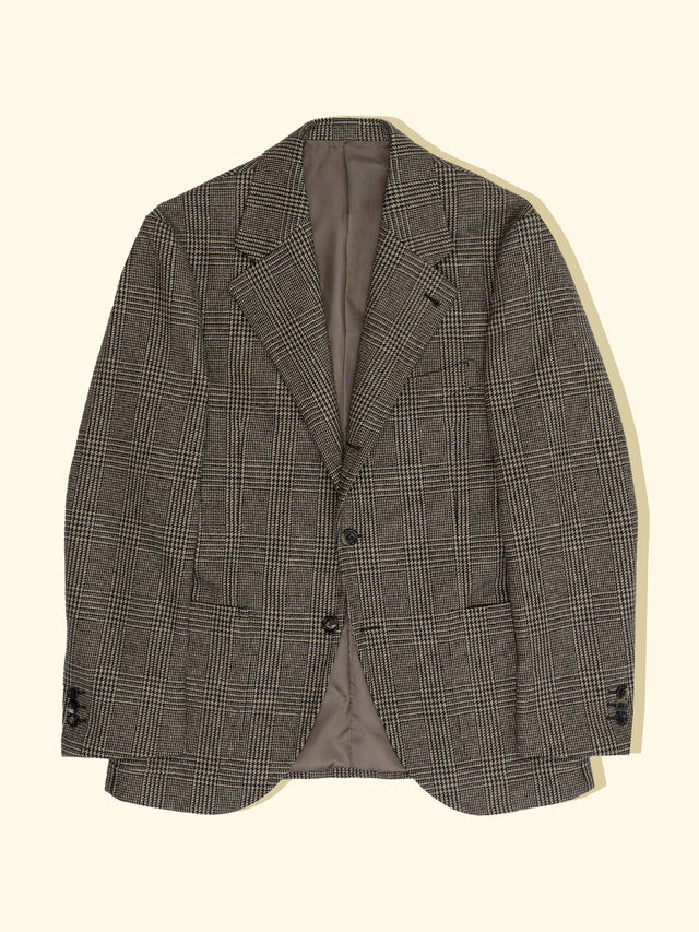 Wool Flannel Sport Jacket Bone Brown Olive Glen Plaid The Anthology