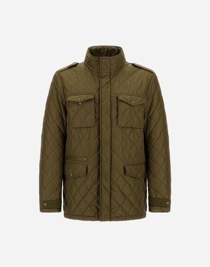 Field Jacket In Nylon Chamonix And Waxed Tech Cotton