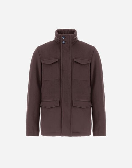 Field Jacket In Wool Cashmere And Ecoage