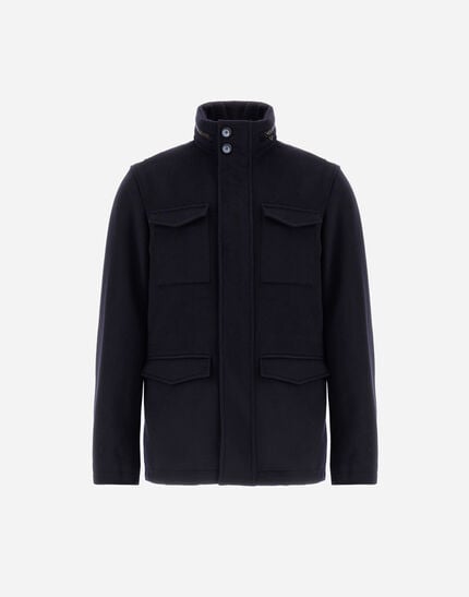 Wool Cashmere And Ecoage Field Jacket