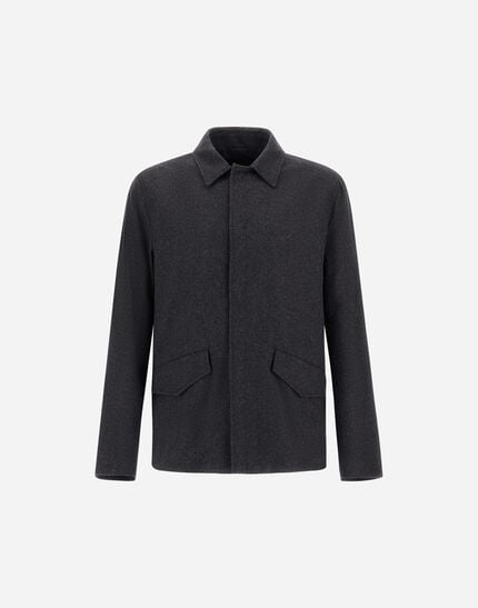 Shacket In Wool Flannel