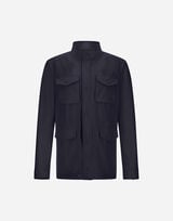 FIELD JACKET IN WRINKLED STRETCH NYLON
