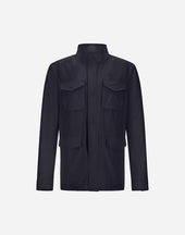Field Jacket In Wrinkled Stretch Nylon
