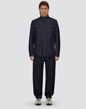 Field Jacket In Wrinkled Stretch Nylon