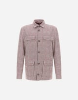 FIELD JACKET IN GLEN CHECK LINEN